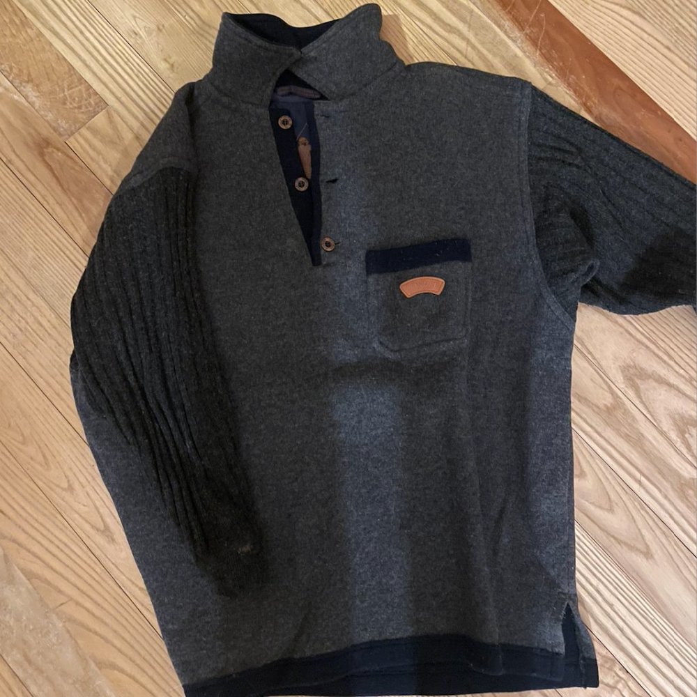 Authentic Sondre Vintage Norwegian Sweater Pull-over with knit arms